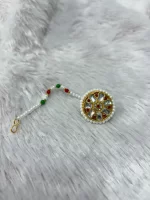 Traditional Floral Rakhdi with Pink Stones - Image 2