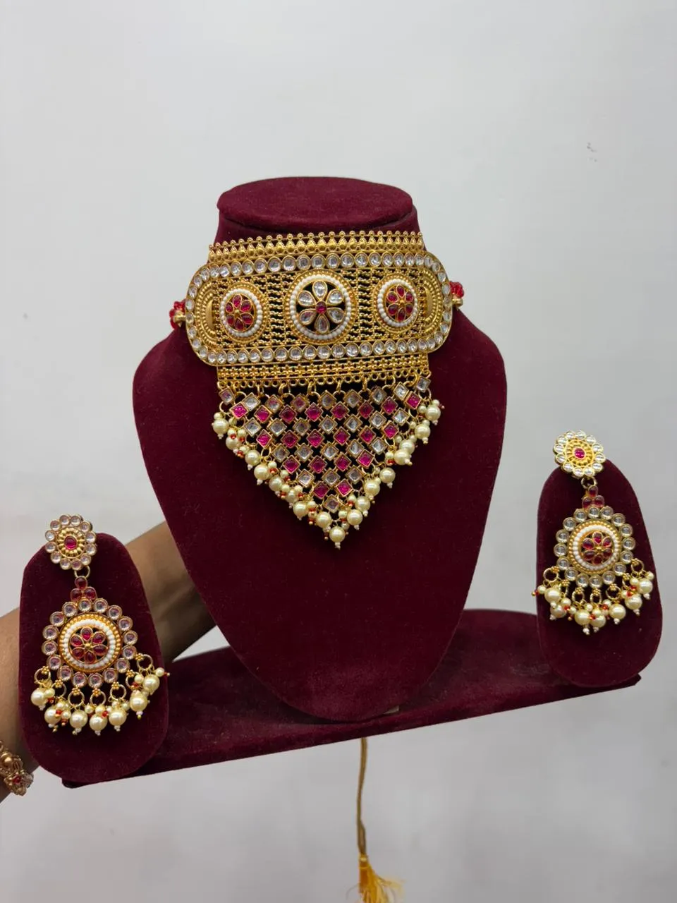 JB111.1 Premium Heavy Multicolor Aad Necklace Set - Image 1