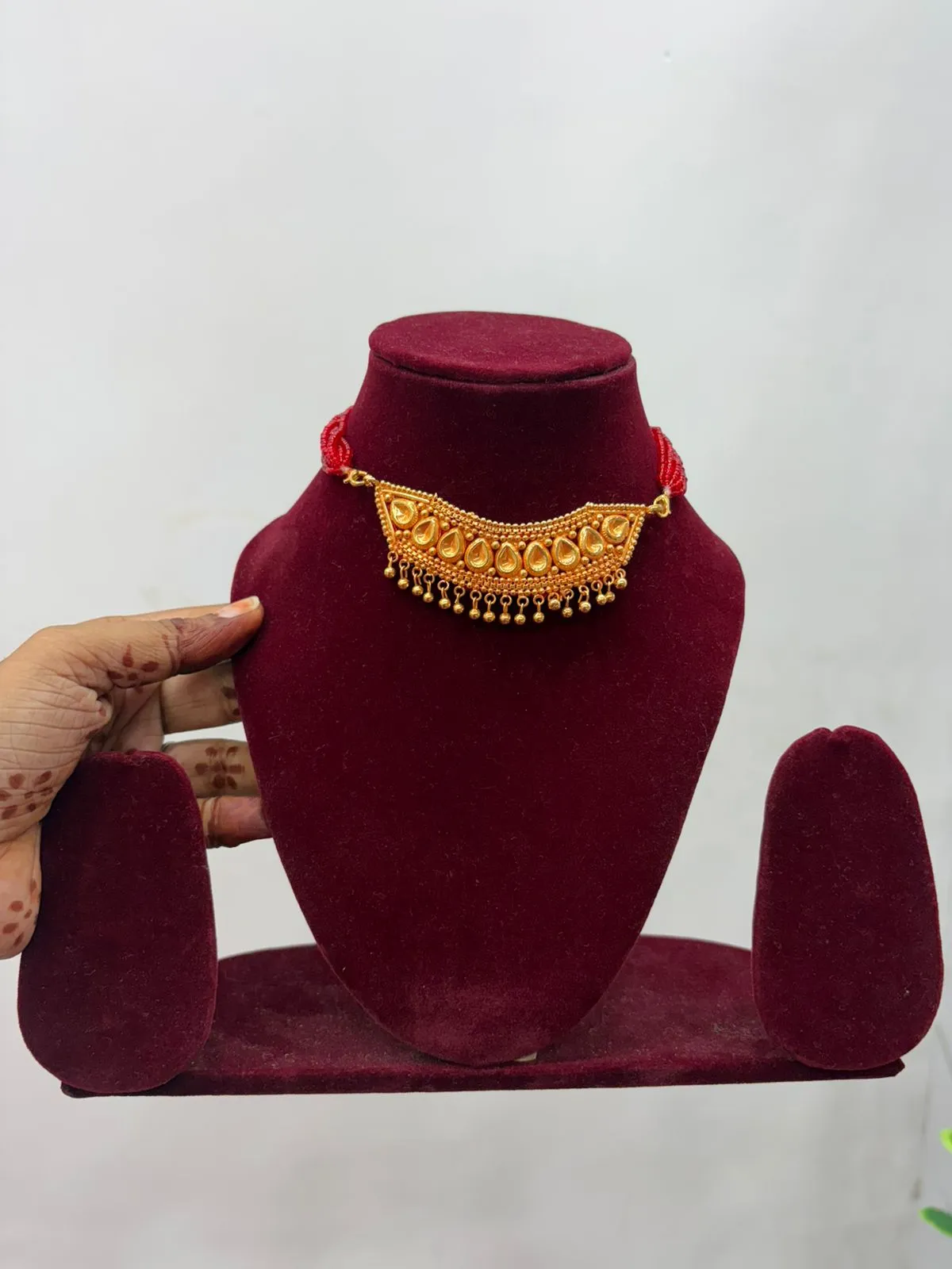 JB113.1 Royal Gold Finish Tussi Set Medium - Image 1