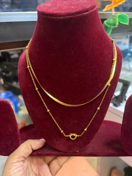 Antitarnish Double Layer Knot Style Chain Waterproof