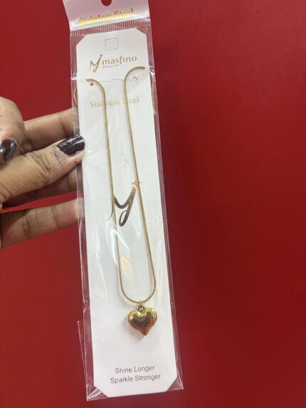 Anti tarnish heart chain
