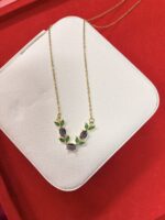 Anti tarnish lavendar tulip chain