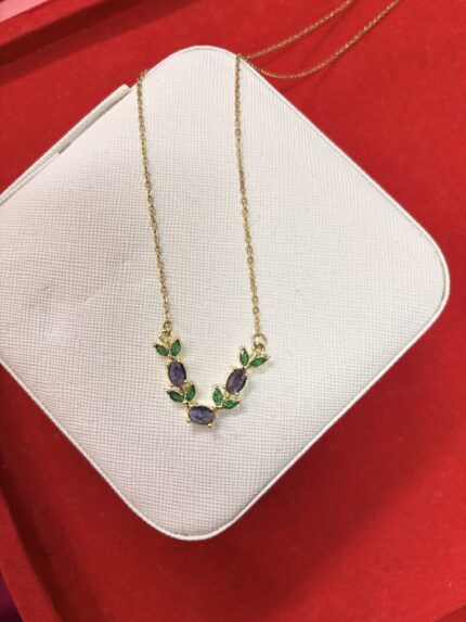 Anti tarnish lavendar tulip chain