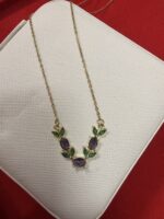 Anti tarnish lavendar tulip chain - Image 2