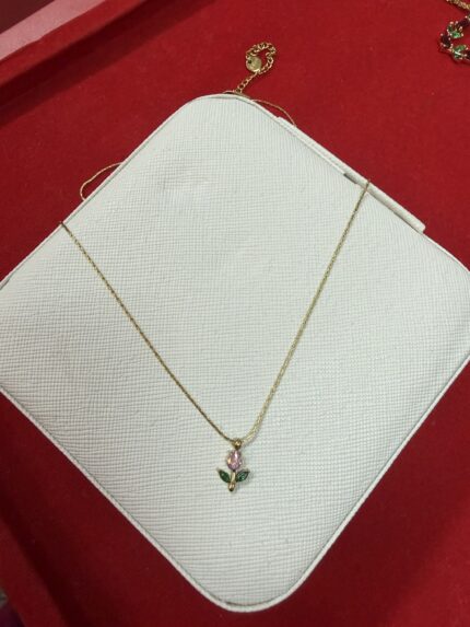Anti tarnish minimal tulip chain