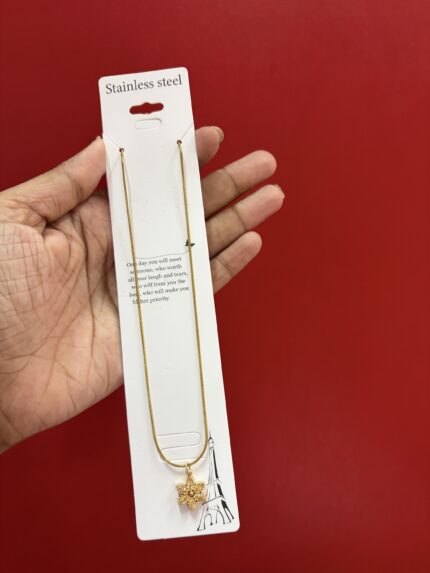 Anti tarnish pink diamond chain