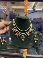 3 layer pink chand set